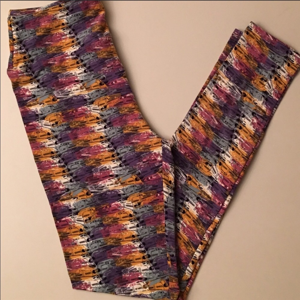 LuLaRoe OS multicolored Train Leggings